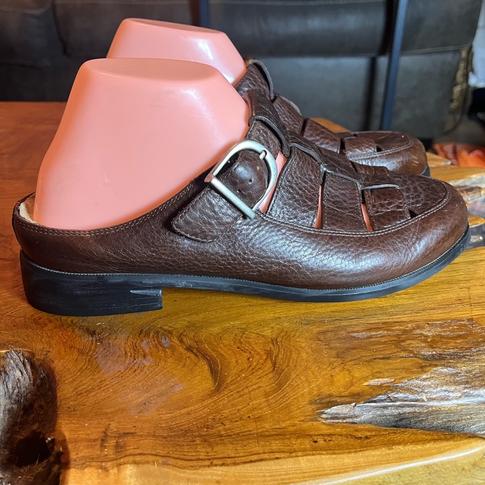 Ariat Brown Leather Fisherman Mule Clogs Women’s 9B